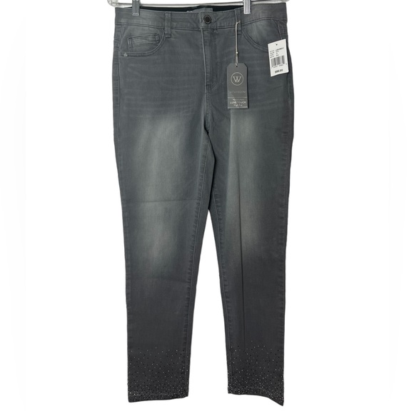 Wit & Wisdom Lux Touch High Rise Gray Rhinestones Ab Solution’s Jeans - Picture 12 of 12